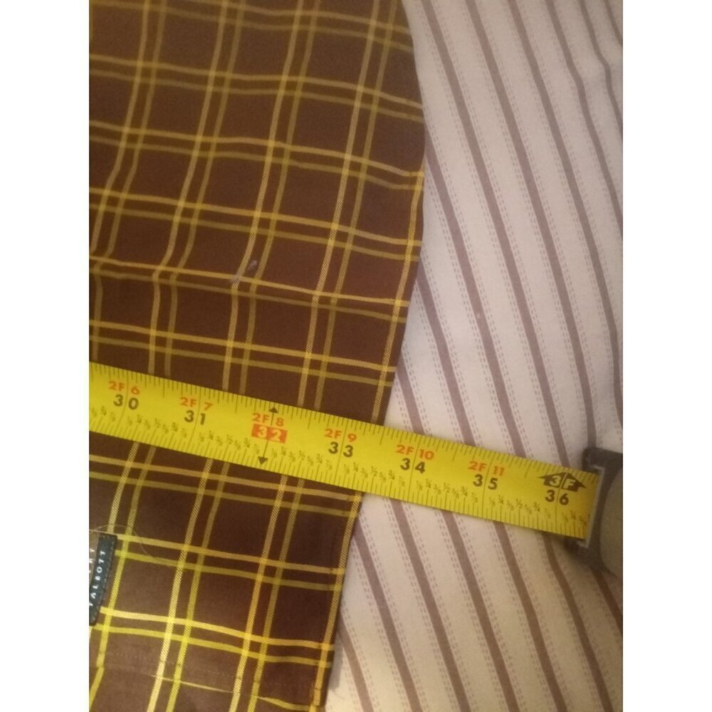 NWT Robert Talbott Brown Yellow Plaid Button Shirt Size 2XL 100% Cotton NEW - Picture 13 of 13